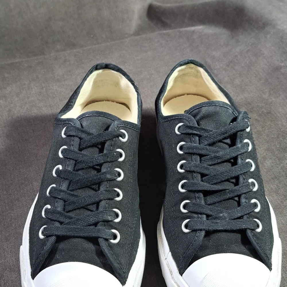 Converse Jack Purcell First In Class Low Top Black Canvas Sneakers VG US 6.5 - Picture 6 of 16